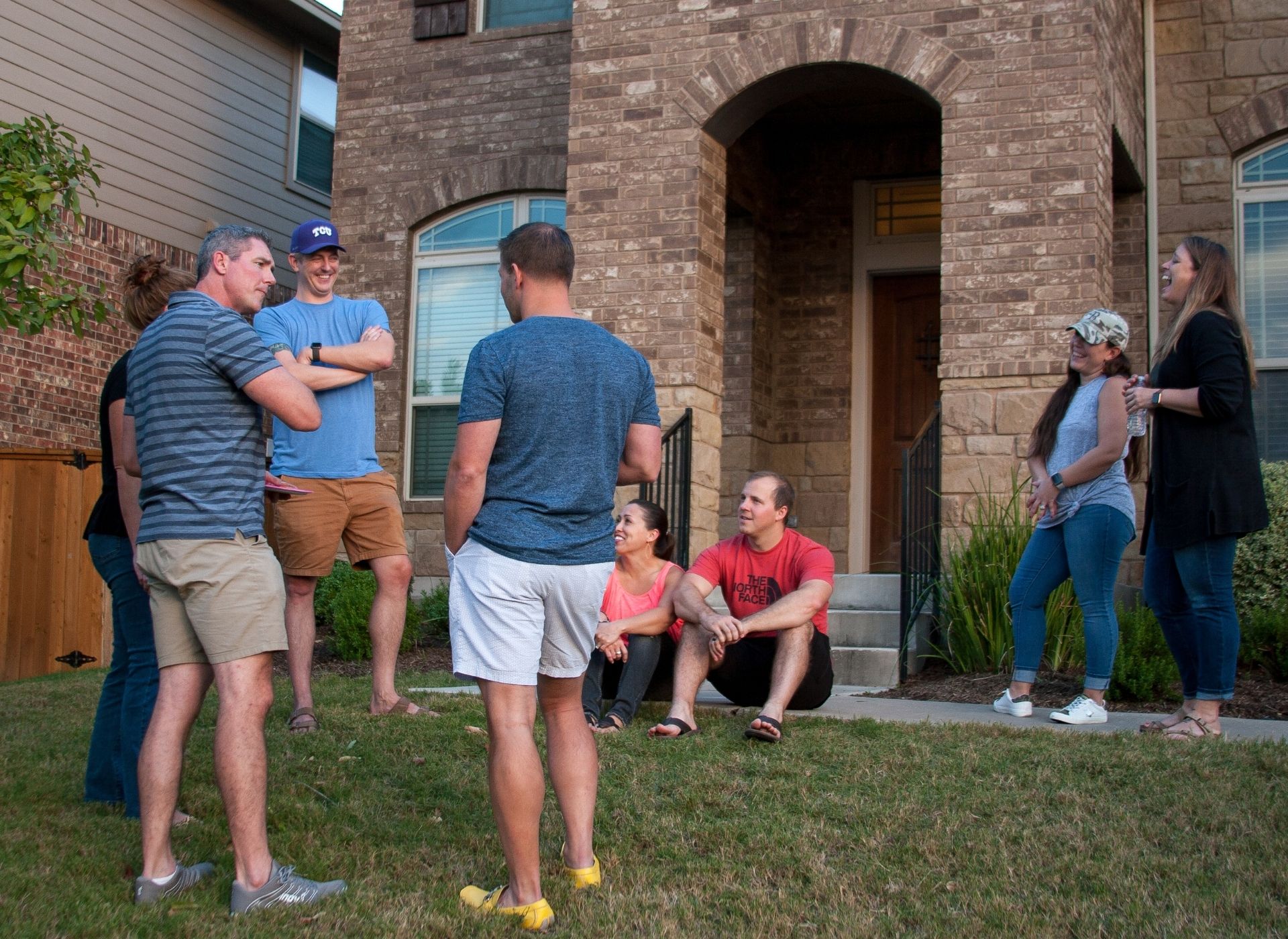 Neighbors gathering together in Austin